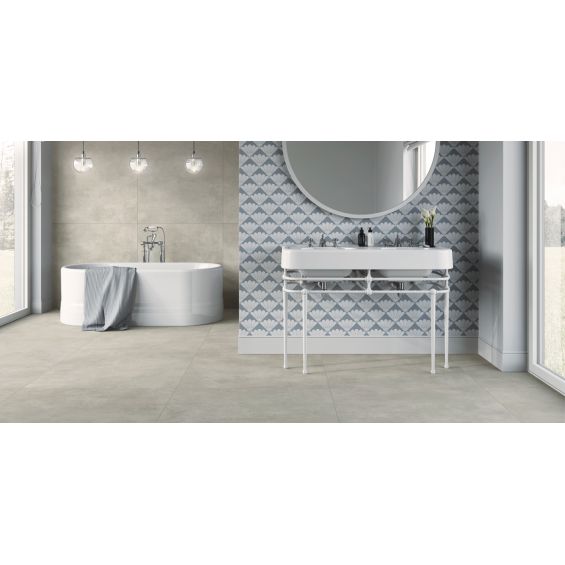 Carrelage fin sol Grestone ghiaccio 80x80 cm
