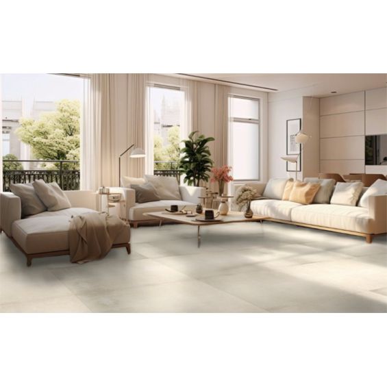 Carrelage sol extérieur moderne Boston crema R10 100x100 cm