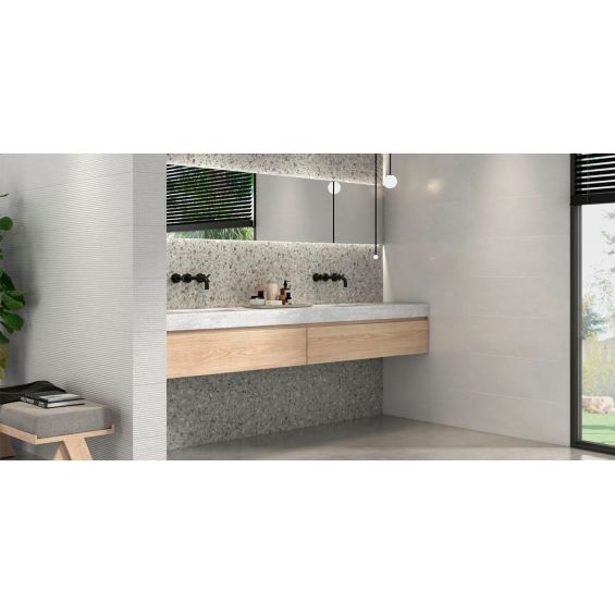 Carrelage mur Grano owen gris 25x75 cm