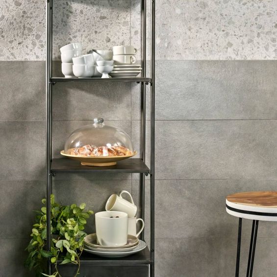 Carrelage mur Grano gris 25x75 cm