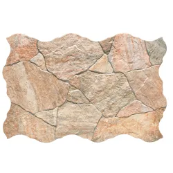 Carrelage sol extérieur effet pierre Jura beige R11 44x66 cm