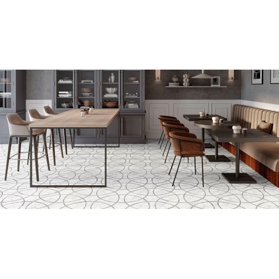 Carrelage sol hexagonal Pollença gris 28.5x33 cm