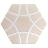 Carrelage sol hexagonal Pollença beige 28.5x33 cm