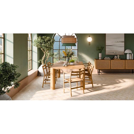 Carrelage sol hexagonal Pollença beige 28.5x33 cm