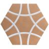 Carrelage sol hexagonal Pollença terre 28.5x33 cm