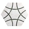 Carrelage sol hexagonal Pollença noir 28.5x33 cm
