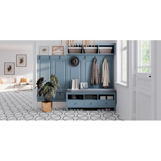 Carrelage sol hexagonal Pollença noir 28.5x33 cm