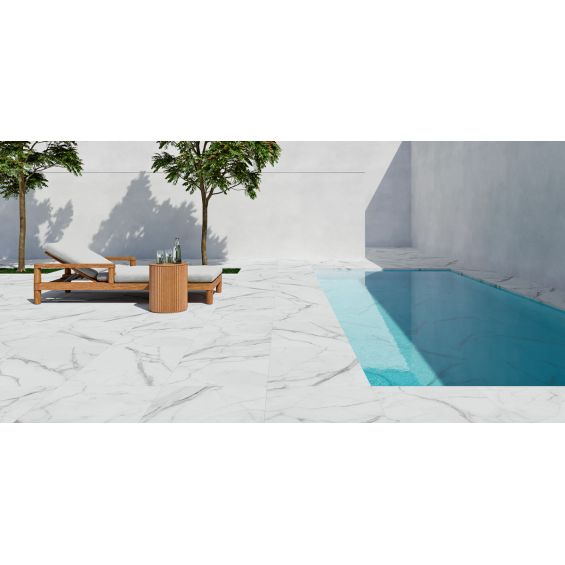 Dalle extérieur Barhein 2.0 BlancR11 60x60 cm
