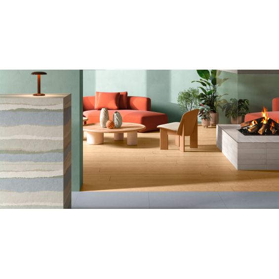 Carrelage sol imitation parquet Panggal beige 20x120 cm
