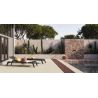 Carrelage sol extérieur moderne Concretum ivoireR11 90x90 cm