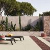 Carrelage sol extérieur moderne Concretum ivoireR11 90x90 cm
