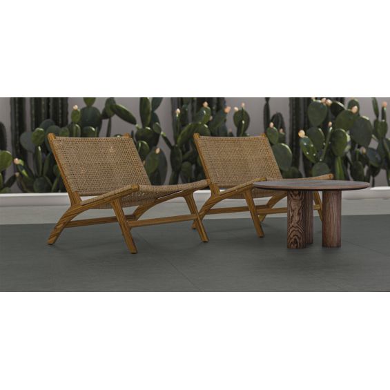 Carrelage sol extérieur moderne Concretumanthracite R11 60x60 cm
