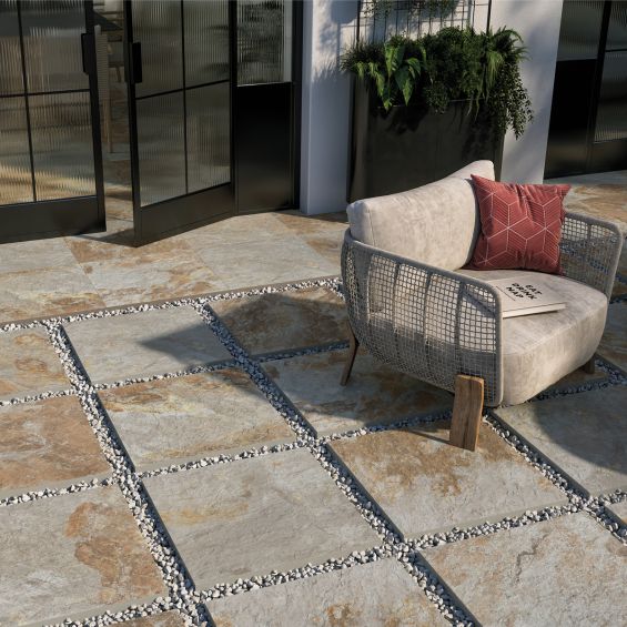 Dalle extérieur Chateau 2.0 gris clair R11 60x60 cm