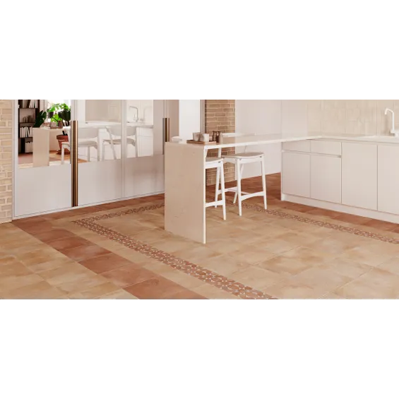 Carrelage sol traditionnel Cabane rosé 33,15x33,15 cm