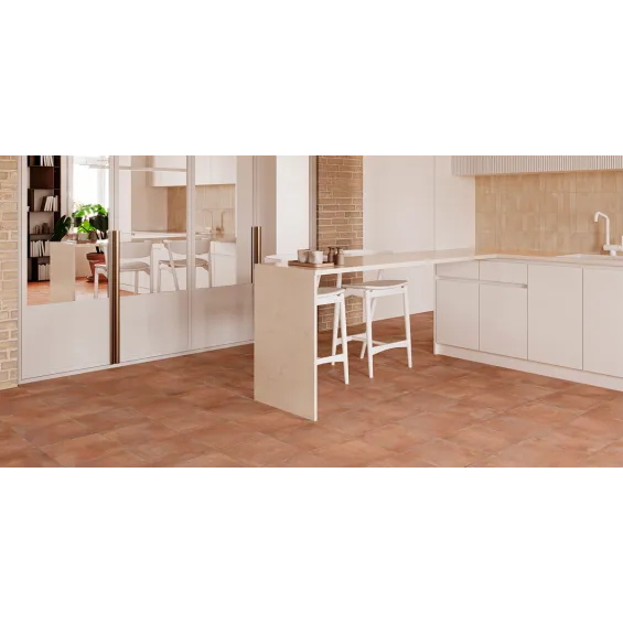 Carrelage sol traditionnel Cabane rosé 33,15x33,15 cm