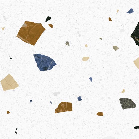 Carrelage effet Terrazzo Confetti Blanc 60x60 cm