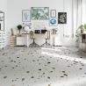 Carrelage effet Terrazzo Confetti Blanc 60x60 cm
