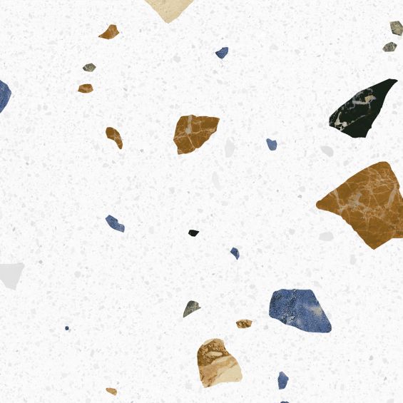 Carrelage effet Terrazzo Confetti Blanc 60x60 cm
