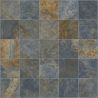 Carrelage sol extérieur effet pierre Carlit rouille R11 60x60 cm