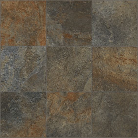 Carrelage sol extérieur effet pierre Carlit rouille R11 60x60 cm