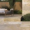 Carrelage sol extérieur effet pierre de bali Krabi beige R11 30x60 cm