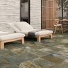 Carrelage sol extérieur effet pierre de bali Krabi vert R11 30x60 cm