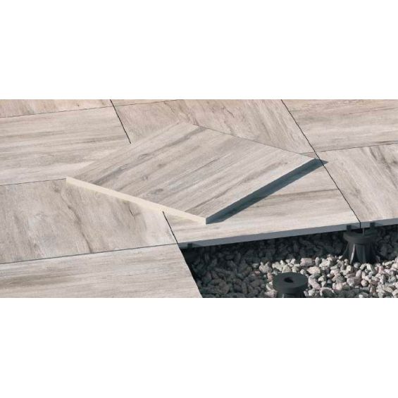 Dalle extérieur effet boisPaco gris clair R11 6060 cm