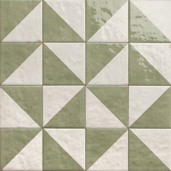  Carrelage sol effet carreaux de ciment Mura Tetuan jade 15x15 cm