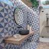 Carrelage sol effet carreaux de ciment Mura Tetuan azur 15x15 cm