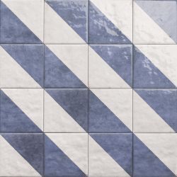 Carrelage sol effet carreaux de ciment Mura Tetuan azur 15x15 cm