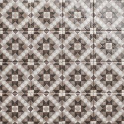 Carrelage sol effet carreaux de ciment Mura Agadir silver 15x15 cm