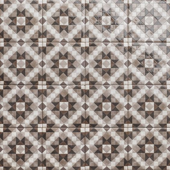 Carrelage sol effet carreaux de ciment Mura Agadir silver 15x15 cm