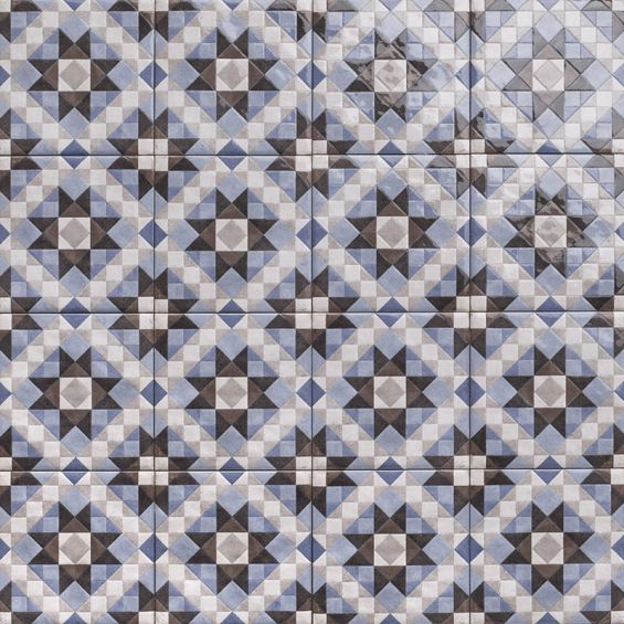 Carrelage sol effet carreaux de ciment Mura Agadir azur 15x15 cm