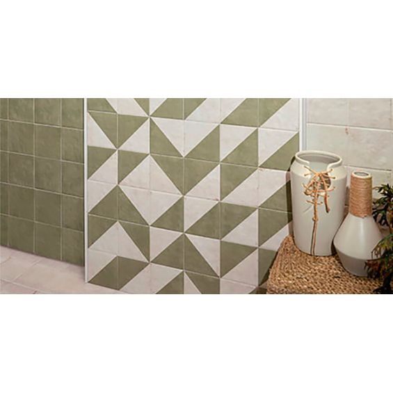 Carrelage sol effet carreaux de ciment Mura jade 15x15 cm