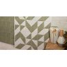 Carrelage sol effet carreaux de ciment Mura jade 15x15 cm