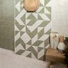 Carrelage sol effet carreaux de ciment Mura jade 15x15 cm