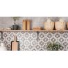 Carrelage sol effet carreaux de ciment Mura Silver15x15 cm