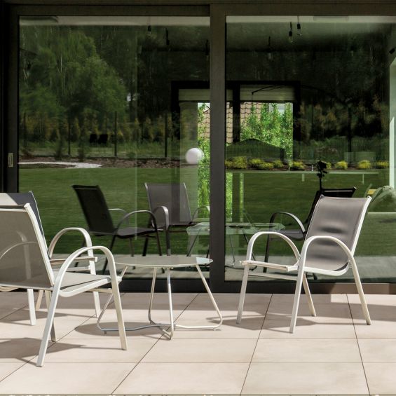 Carrelage sol extérieur moderne Black Moon Grit R11 6060 cm