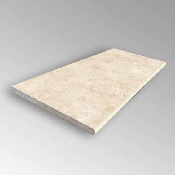 Margelles d'angle droit 90° piscine Pomezia 2.0 beige 30x60 cm (2 pièces)