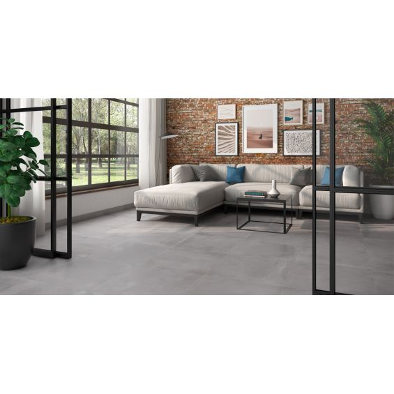 Carrelage sol effet métal Oxydo titanium 60x60 cm