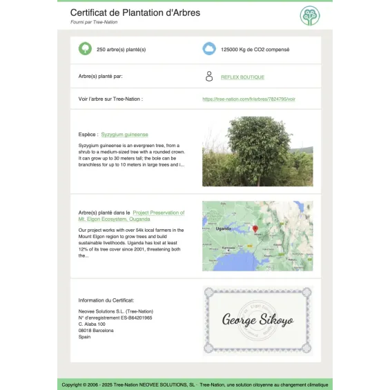 1 arbre planté avec Reforest'Action