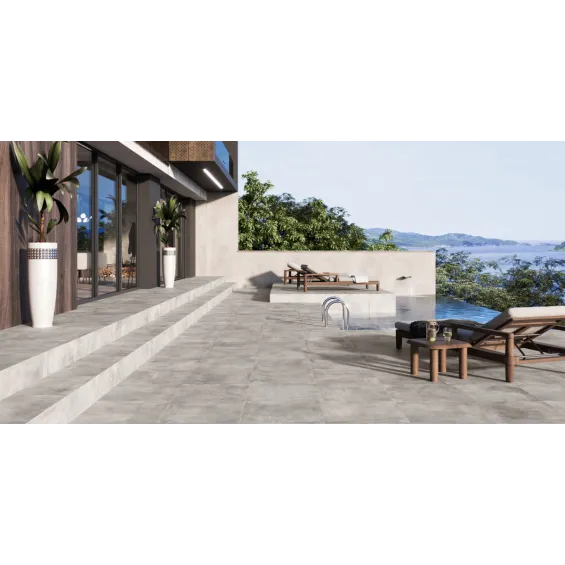Carrelage sol extérieur moderne XXL grey R11 29,2x59,2 cm