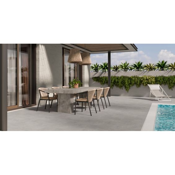 Carrelage sol extérieur moderne Allure gris R11 60120 cm