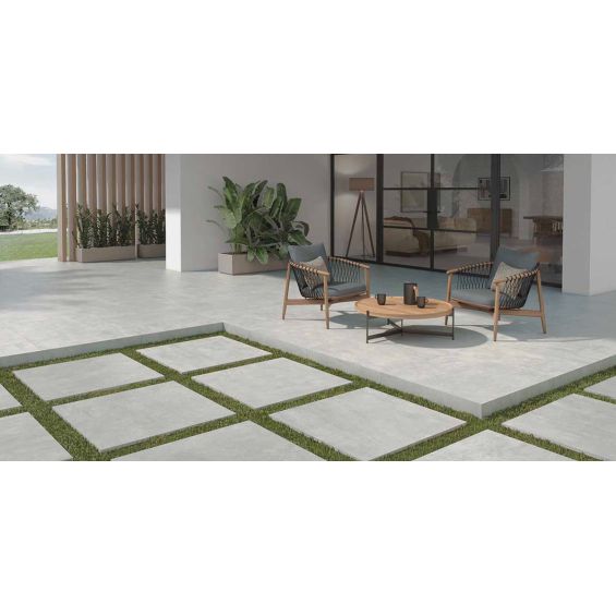 Dalle extérieur Arès 2.0 gris perle R11 60x60 cm