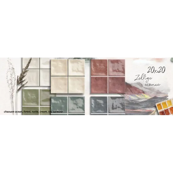 Carrelage mur effet zellige chaouen forest 1010 cm