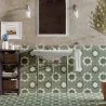 Carrelage sol effet carreaux de ciment Sligo olive 33x33 cm