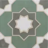 Carrelage sol effet carreaux de ciment Sligo olive 33x33 cm