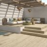 Carrelage sol extérieur effet bois Kornati beige R11 20x120 cm