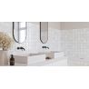 Carrelage mur effet zellige Abanilla blanc grisé 32x62,5 cm