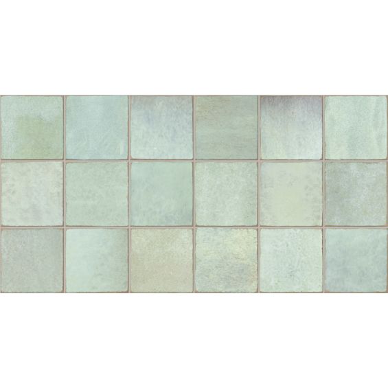 Carrelage mur effet zellige Abanilla turquoise 32x62,5 cm
